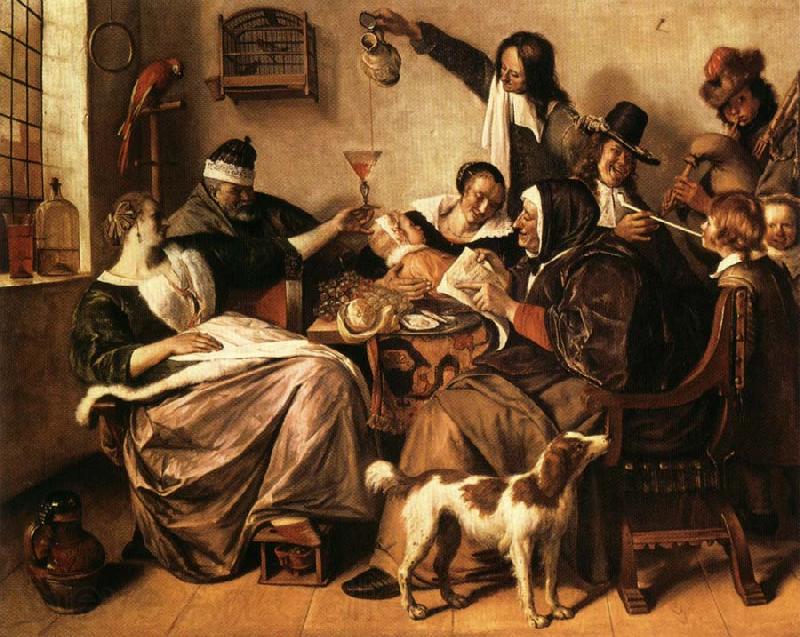 Jan Steen As the Old Sing.So Twitter the Young Norge oil painting art